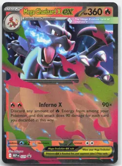 Mega Charizard X ex 029 Holo Promo ME: Mega Evolution Promo Pokemon Near Mint - Image 1
