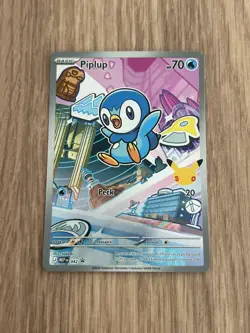 Pokemon Piplup 042 Holo Promo ME: Mega Evolution Promo Pokemon Near Mint - Image 1