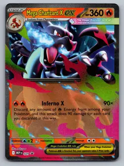 Mega Charizard X ex 029 Holo Promo ME: Mega Evolution Promo Pokemon NM - Image 1