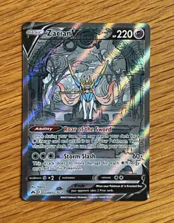 Pokemon TCG Zacian V GG48/GG70 Crown Zenith Galarian Gallery Full Art Holo - Image 1