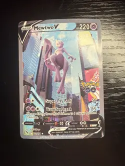 Mewtwo V (Alternate Full Art) 072/078 Pokemon GO Holo - Image 1