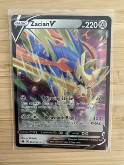 Zacian V 095/159 Ultra Rare Crown Zenith NM/M Mint Pokemon Card - Image 1