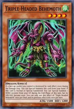 DOOD-EN029 - Triple-Headed Behemoth YuGiOh 1st Ed - Image 1