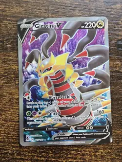 Pokemon Giratina v Full Art Ultra Rare TCG Card SWSH11 Lost Origin 185/196 LP - Image 3