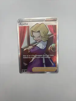 Pokemon Agatha Trainer Card Full Art Chilling Reign 186/198 Pokemon TCG - Image 1