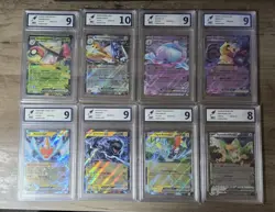 Bundle 8 Pokemon Card Slabs Bundle RKT Graded Double Rare - Image 1