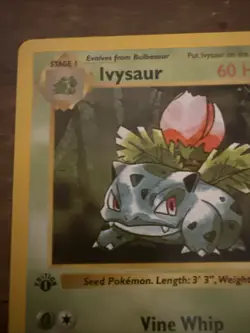 Pokemon Ivysaur Base Set (Shadowless) Uncommon 60 HP 030/102 Regular English - Image 3