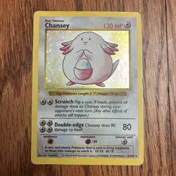 Chansey 3/102 Base Set Shadowless Holo Rare 1999 Pokemon TCG HP - Image 1