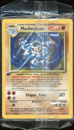 1999 Pokemon FRENCH 1st Edition Base Set Mackogneur-Machamp Holo 8/102 SEALED #2 - Image 1