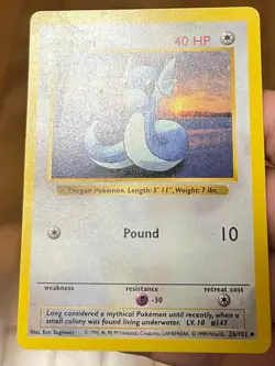 Dratini 26/102 Uncommon Base Set Shadowless Pokemon MP/HP - Image 3