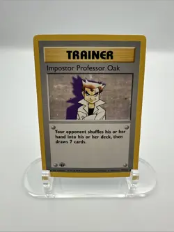 1999 Pokemon 1st Edition Impostor Professor Oak 073/102 Base Set (Shadowless) - Image 1