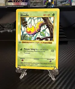 Pokemon TCG Base Set Shadowless 1st Edition Weedle 69/102 (GREY STAMP!!) - Image 1
