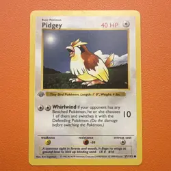 Pokemon TCG Pidgey #057/102 Base Set (Shadowless) 1st Edition - Image 1