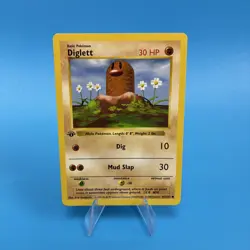 Pokemon Card Diglett LP Base Set (Shadowless) 1st Edition Common 47/102 - Image 1