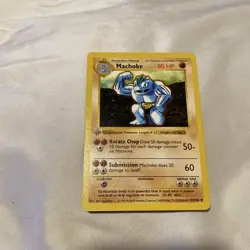 Pokemon Machoke Base Set Shadowless 1st Edition Uncommon 34/102 - Image 1