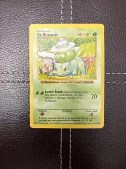 Pokemon TCG - Bulbasaur - 44/102 - Shadowless Base Set - PL Common (1999) - Image 1