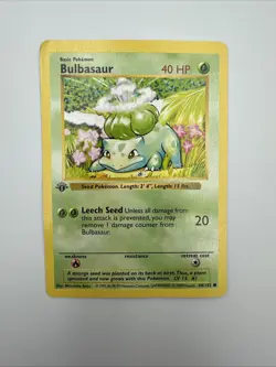 1999 Pokemon 1st Edition Bulbasaur 044/102 Base Set (Shadowless) Regular - Image 3