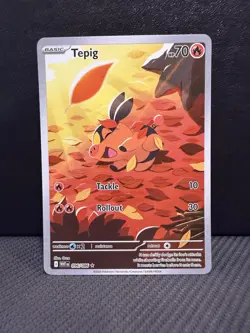 Pokemon TCG Tepig 096/086 Sv: White Flare Illustration Rare NM Holo - Image 1
