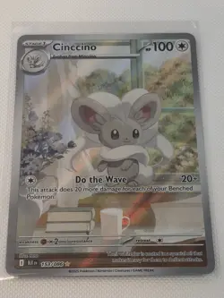 Pokemon TCG Cinccino 153/086 Sv: Black Bolt Illustration Rare Holo English NM - Image 1