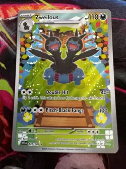 Pokemon TCG Zweilous Illustration Rare White Flare, Card 147/086, Near Mint - Image 1