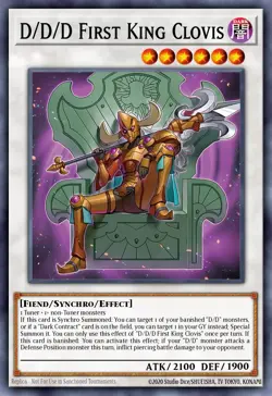 DOOD-EN038 - D/D/D First King Clovis YuGiOh 1st Ed - Image 1
