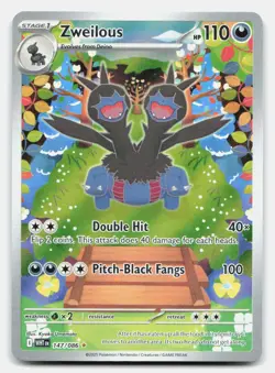 Zweilous 147/086 Holo Illustration Rare White Flare Pokemon NM - Image 1