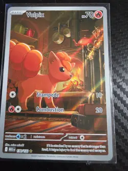 Pokemon TCG Mega Evolution Vulpix Illustration Rare Card 138/132 Mint Condition - Image 1
