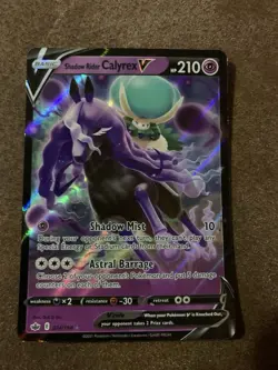 Pokemon TCG Shadow Rider Calyrex V Sword & Shield Chilling Reign Holo Rare 2021 - Image 1