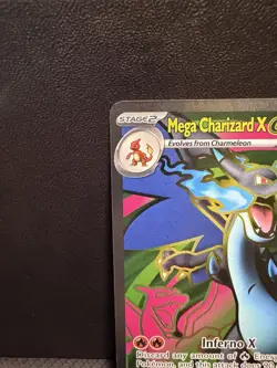 Pokemon TCG Mega Charizard X ex 109/094 Me02: Phantasmal Flames NM Holo - Image 2