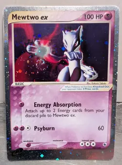 Mewtwo ex 101/109 Holo Rare Pokemon Card Ruby & Sapphire 2003 Vintage - Image 1
