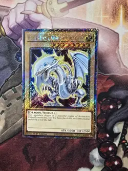 BLUE-EYES WHITE DRAGON - 1ST EDITION PLATINUM SECRET RARE RA04-EN108 YUGIOH VLP - Image 1