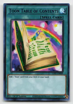 Toon Table of Contents Purple - LDS1-EN069 - Ultra Rare 1st Ed Yugioh - LP - Image 1