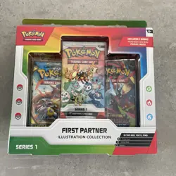 Pokemon TCG First Partner Illustration Collection Series 1 Box 3 Promo Cards - Image 1