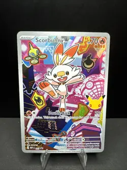 Pokemon Scorbunny Promo 053 MEP First Partners 30th Anniversary Full Art Card - Image 1