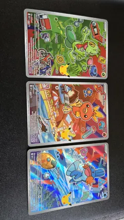 Pokemon TCG First Partner Series 3 x 3 Cards Treeko Torchic Mudkip Promo Set - Image 1