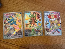 Pokemon TCG First Partner Illustration Series 3 Promo Cards - Image 1