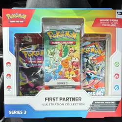 Pokemon TCG First Partner Illustration Collection Series 3 Promo Box 2 Packs - Image 1