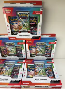Lot of 5 Pokemon TCG First Partner Illustration Collection Box Series 2 Sealed - Image 3