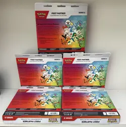Lot of 5 Pokemon TCG First Partner Illustration Collection Box Series 2 Sealed - Image 4
