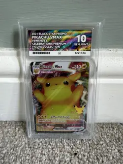 Pokemon Pikachu TCG VMAX SWSH062 Black Star Promo Card ACE 10 Gem Mint - Image 1