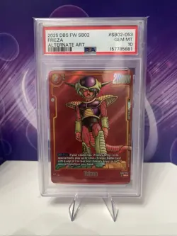 PSA 10 Frieza Alt Art Foil RED MANGA Card SB02-053 Dragon Ball Super Card Game - Image 1