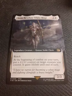 Rosa, Resolute White Mage (Extended Art) #431 (NM) Final Fantasy FIN Magic MTG - Image 1