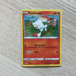 Scorbunny SWSH244 - Pokemon Promo Sword & Shield Ultra Rare Holo Card NM - Image 1