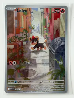 Litleo 139/132 ME01: Mega Evolution Illustration Rare Holo NM Pokemon Card - Image 1