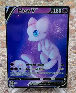 Pokemon Mew V Anima Waifu Sexy Doujin ACG DIY Full Art Card Holo - Image 1