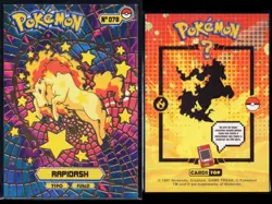 Pokemon: Card Tops Pokedex Database 2024 - RAPIDASH #78 - Gold foil Holo (Peru) - Image 2