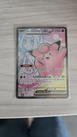Pokemon TCG Lillie's Clefairy ex 173/159 Sv09 Full Art Holo Ultra Rare EN - Image 1