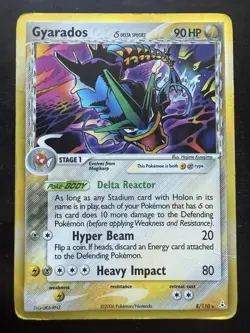 Pokemon Gyarados 8/110 EX Holon Phantoms Holo Rare Delta Species (MP) - Image 1