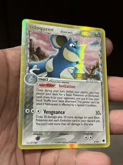 Pokemon TCG Nidoqueen 7/101 Delta Species Dragon Frontiers 2006 Reverse Holo MP - Image 3