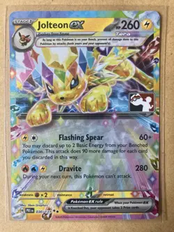 Pokemon TCG Play Jolteon EX Prize Pack Series 7 Stamped Card 030/131 - Image 1